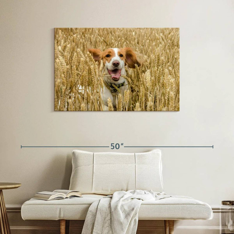 Happy Cocker Spaniel, 26" H x 39" W