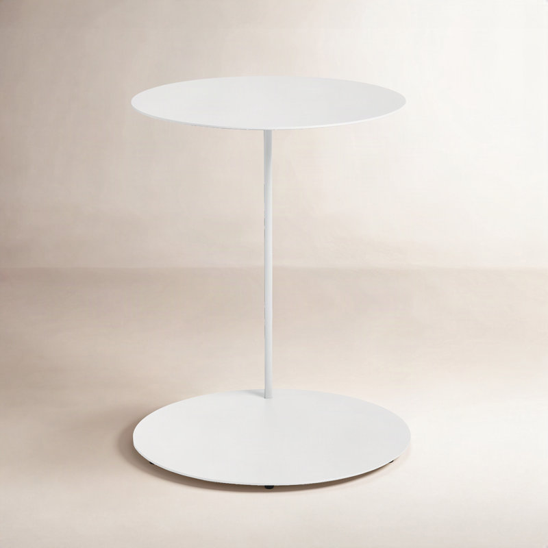 Note End Table, 21.8" H x 16" W x 16" D, White