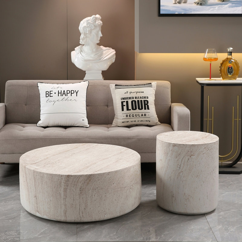 Magnesium Oxide Drum Side Table