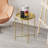 Modern Glam Coffee Table, Gold Finish, 18.1 x 22.0 x 18.1 Inches | 100% Metal Construction, Lightweight at 4.5 lbs | Stylish and Functional Design for Living Room, Novelty Decor Accent, Accessories Not Included-160242093