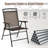 Ameah Fabric Patio Folding Chair Folding Chair Set