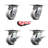 4 Piece Semi Steel Caster Set
