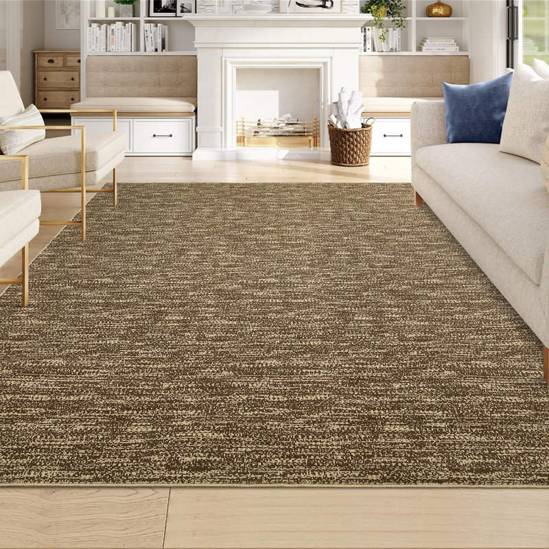 Solid Machine Washable Rug with Rubber Backing for Living Room Modern Non-Slip Dining Room Rug for Bedroom Floor Carpet for Office Nursery Playroom