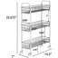 Chariot de rangement mince à 3 niveaux avec paniers | Organisateur utilitaire étroit en métal pour la salle de lavage, la salle de bain et la cuisine | Structure en acier robuste avec roulettes