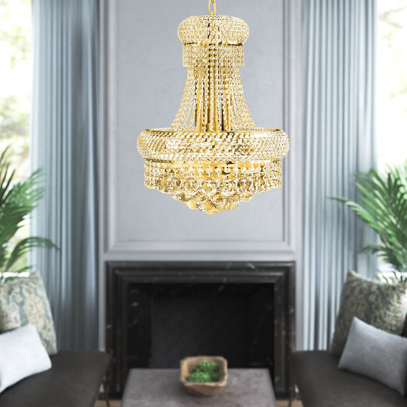 Hallsburg 8-Light Dimmable Empire Chandelier, Gold, Royal Cut