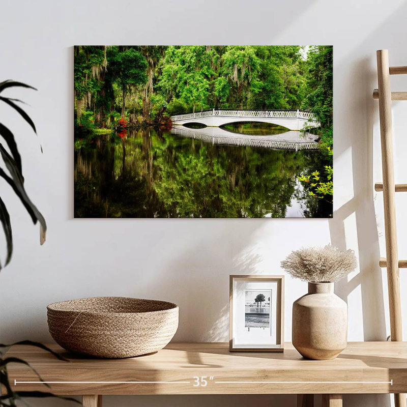 Alvord reflet d'une passerelle en bois blanc, H 16 po x l 24 po