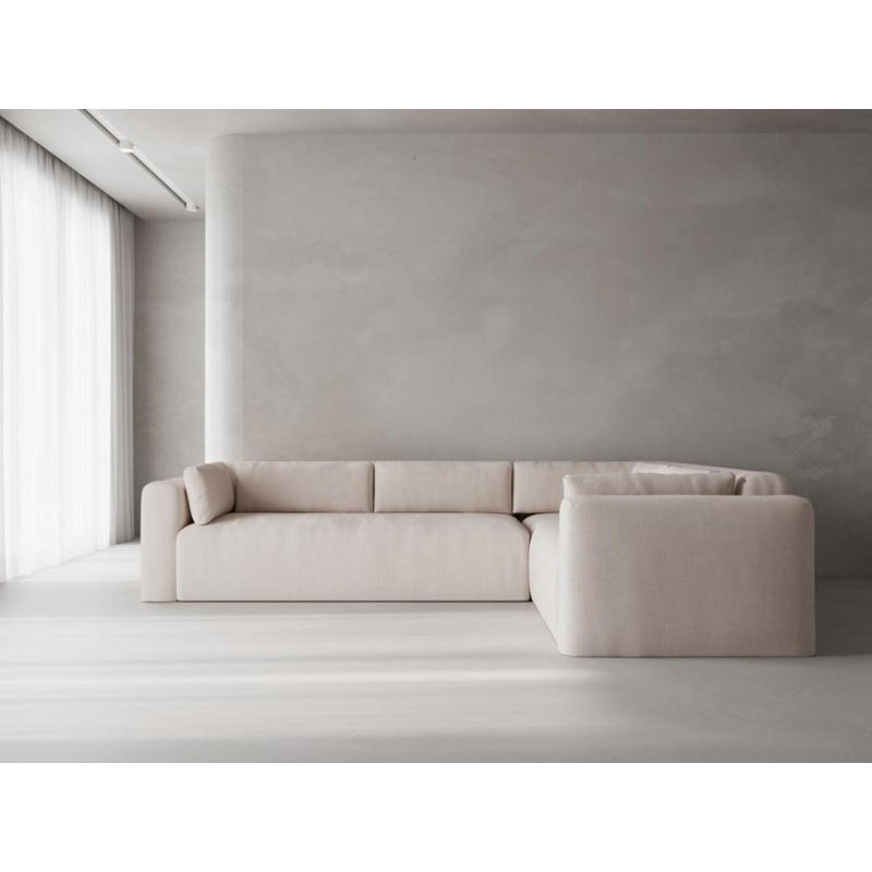 Canapé modulaire Freddie, Mélange de polyester ivoire Nevis
