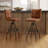 Jaibir Swivel 29.92" Upholstered Top Grain Leather Counter Bar Stools (Set of 2)-675157005