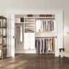 John Louis Home Solid Wood Walk-In Closet System with 5-Drawers White