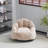 Christlynn Faux-Fur Bean Bag Chair With Armrests