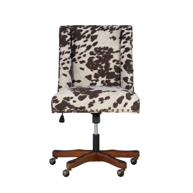 Chaise de travail pivotante et inclinable Dayton, Noyer