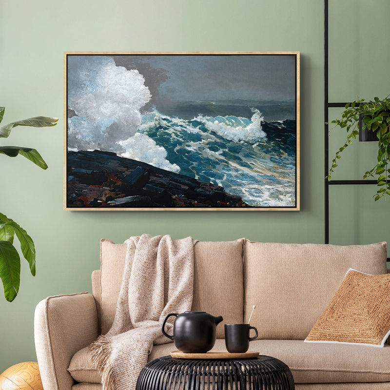 Northeaster, 1895 - Winslow Homer, toile tendue avec châssis, 24 po x 36 po, Naturel