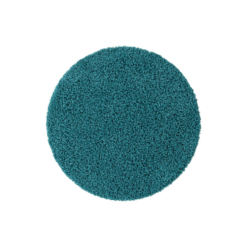 Santoshi Performance Indoor Rug, Round 3'1", Deep Aqua Blue