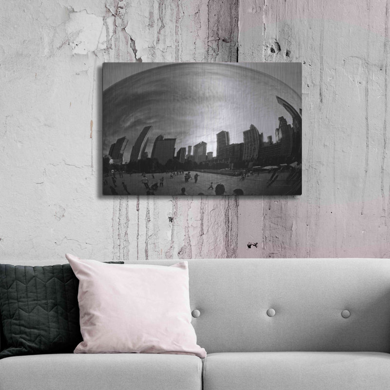 «The Bean Chicago BW» par Debra Van Swearingen, H 24 po x l 36 po