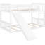 Lit simple superposé avec glissade - blanc pour une chambre sereine et une vie confortable et fiable