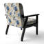 Chaise d'appoint florale Cobalt-6885473