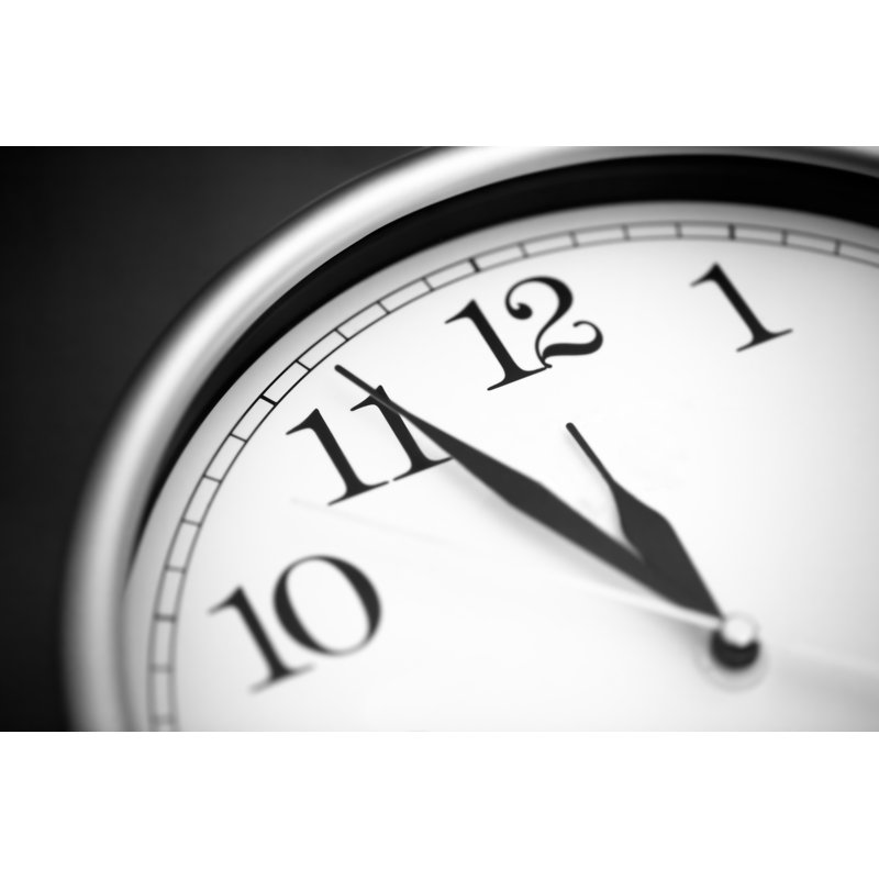 Clock Close-Up - Wrapped Canvas Print, 61cm H x 91cm W x 3.8cm D