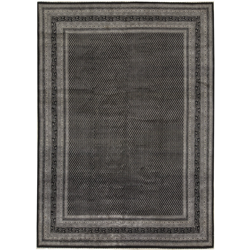 Tapis brun de haute qualité noué à la main