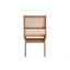 Chaise d'appoint en rotin et finition naturelle Velentina (ensemble de 2), chaise