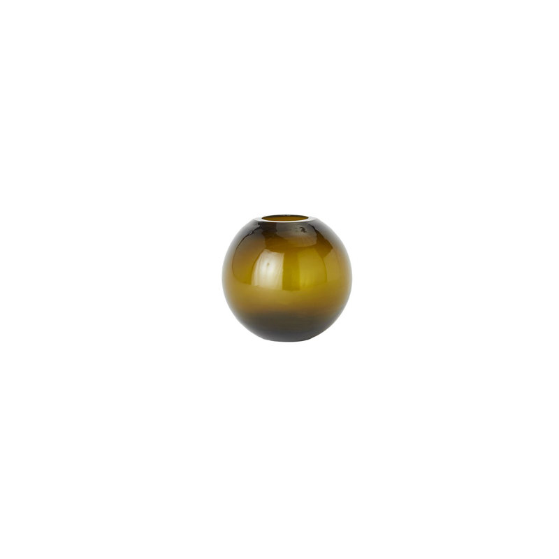 Vase de table Aurora, H 6 po x l 6 po x P 6 po, Olive