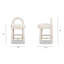 Tabouret de comptoir rond arqué de 26,5 po Ashlie, ensemble de 2-2067485220