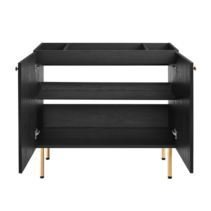 Base de meuble-lavabo simple 35 po Modway, Noir