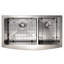 DuraSnow® ZLINE 36" Courchevel Farmhouse Apron Mount Double Bowl Fingerprint Resistant Stainless Steel Kitchen Sink with Bottom Grid