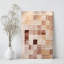 Art mural sur toile encadré en 2 dimensions, motif géométrique abstrait, patchwork carré aux tons chauds, impression sur toile de style minimaliste moderne, impression sur toile, cadeau idéal, prêt à accrocher