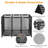 Kierah Metal Frame 10 Wheels Rolling Mesh Pool Float Storage Bin with Side Pockets Blue-1512177154