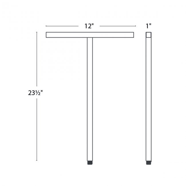 Éclairage de sentier intégré à basse tension Balance, 3000 K, Noir sur aluminium