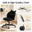 Mignon fauteuil de bureau pour chat avec revêtement en fausse fourrure, fauteuil de coiffeuse pivotant pour petits espaces-1748489900