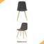 Chaise avec pieds thermolaqués, ensemble de 2-439117910