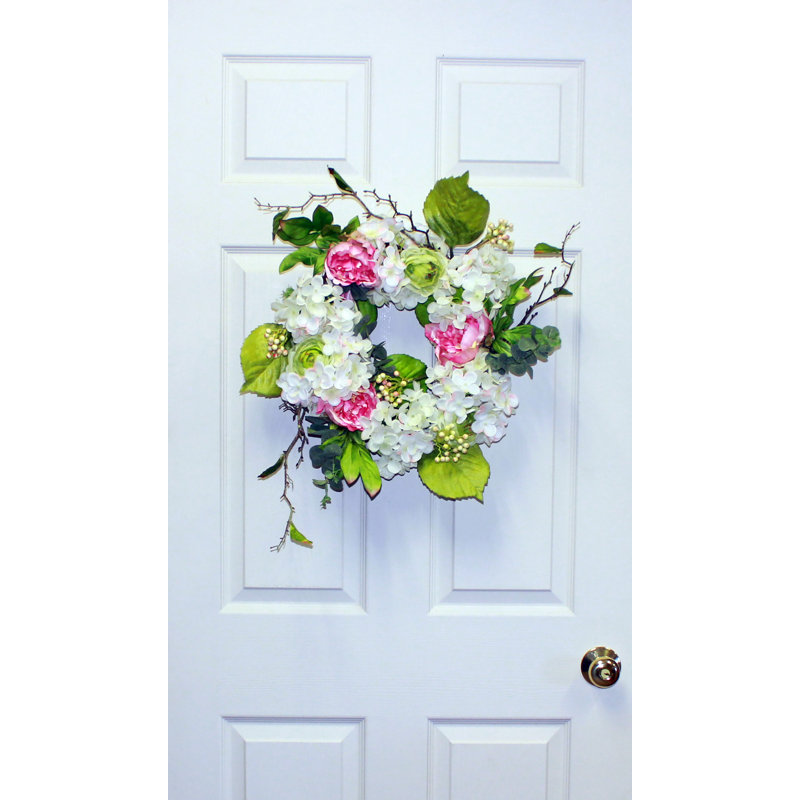 Couronne de pivoines 22 po