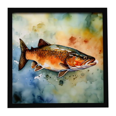 Brown Trout Framed Metal Print