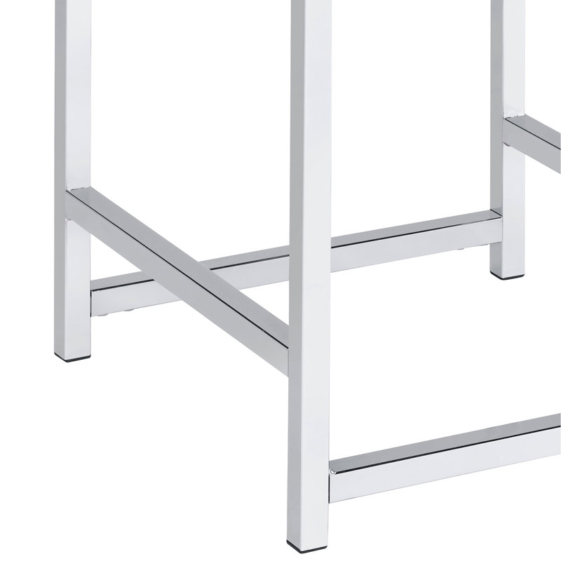 Tabouret de coiffeuse gris avec housse en similicuir et rembourrage en mousse confortable sans dossier, Gris clair