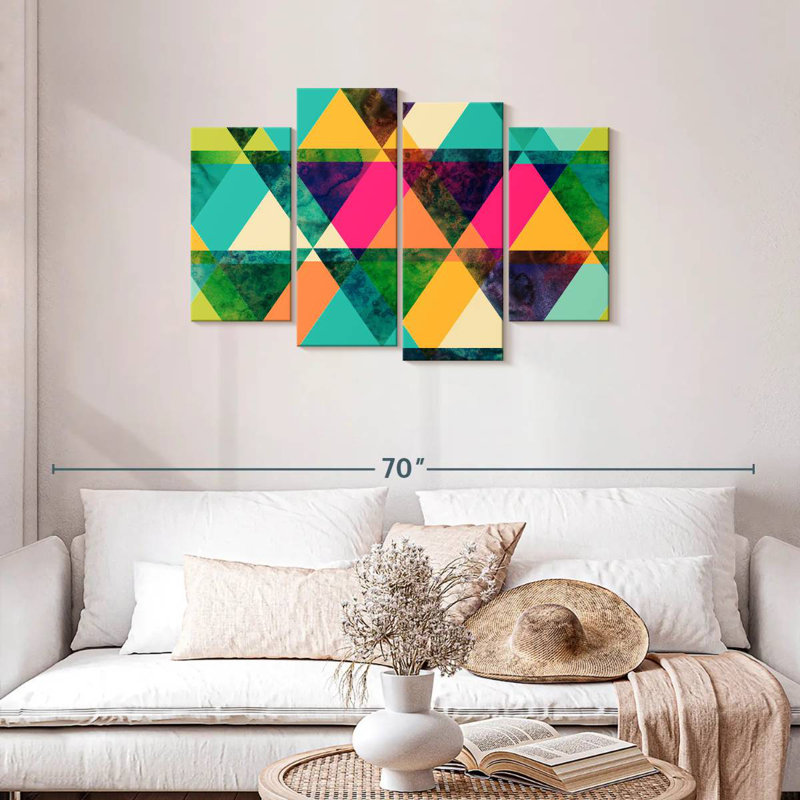 Colorful Triangles, 27" H x 43" W