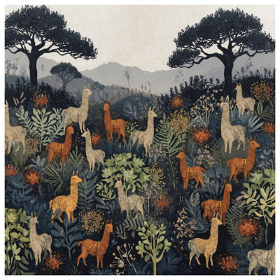 Édredon lamas dans la forêt