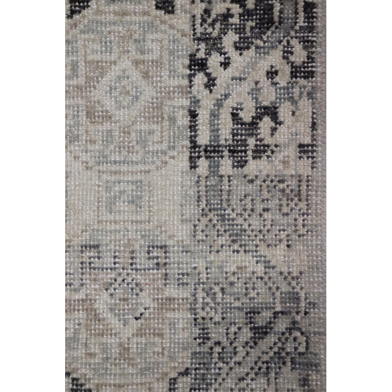 Baku Hand Woven Wool Geometric Area Rug, Rectangle 4'1" x 5'11"