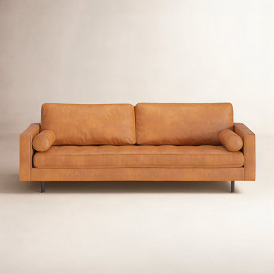 Geo 84" Genuine Leather Sofa