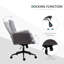 Chaise de bureau en gris foncé, réglable en hauteur, pivotante à 360 ° et siège de bureau rembourré de soutien réglable en hauteur, pivotant à 360 degrés,