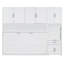 Lit escamotable simple simple avec placard, tiroirs et bureau, lit escamotable blanc compact