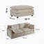 Canapé à causeuse profonde avec 2 repose-pieds assortis pour une détente flexible, café léger