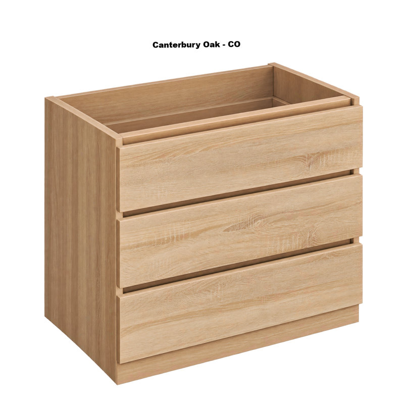 35.63 " Freestanding Standard Single Double Bathroom Vanity Base, Beige