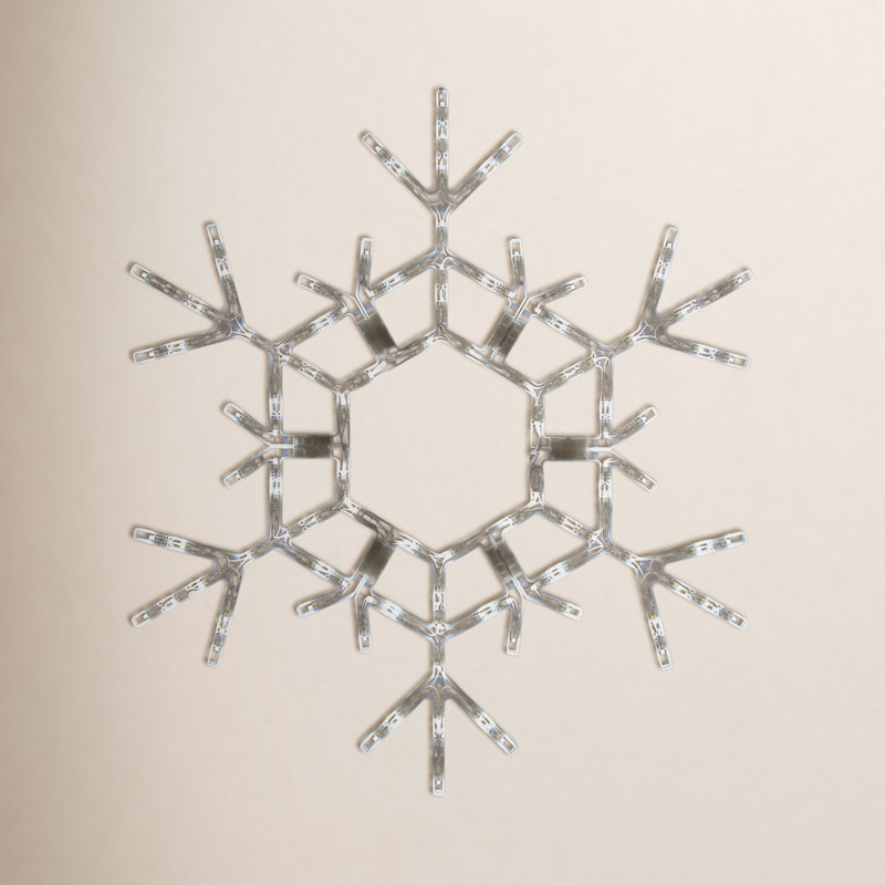 LED Folding Snowflake Lighted Display, 36" H, Cool White