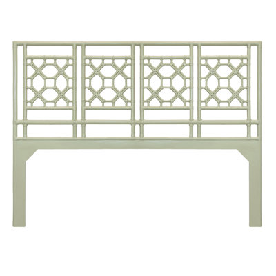 Lattice Back Open-Frame Rattan Headboard