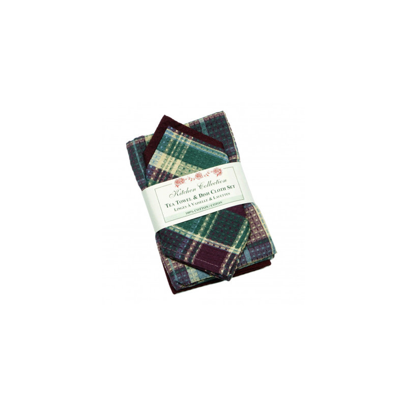 Kargil Cotton Waffle Kitchen Towel Linen Set