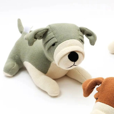 Adorable peluche tricotée, 100% coton et douce, 24 x 28, douce et sécuritaire pour les peluches