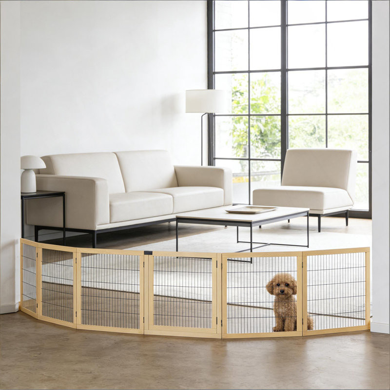 Barrière pour animaux 6 panneaux pliante pour chien