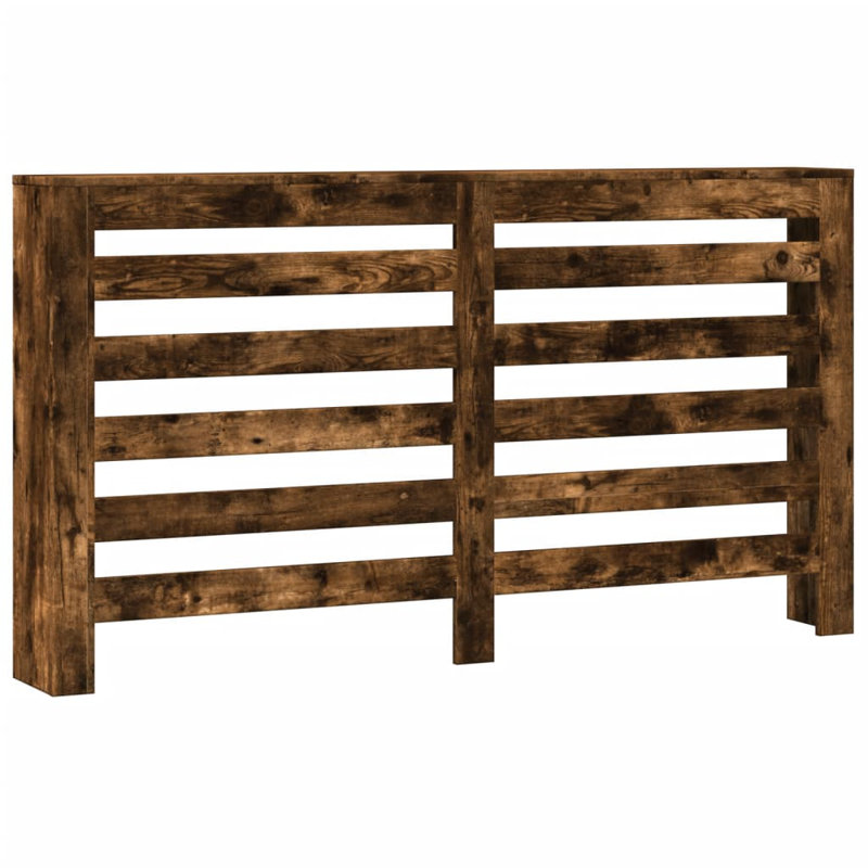 Large Radiator Cover, Smoked Oak, 149 x 20 x 82 cm, Horizontal Slats