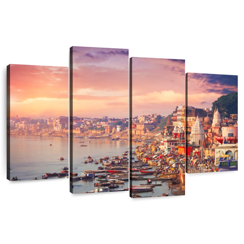 Hannes Varanasi Sunset Skyline, 22" H x 36" W